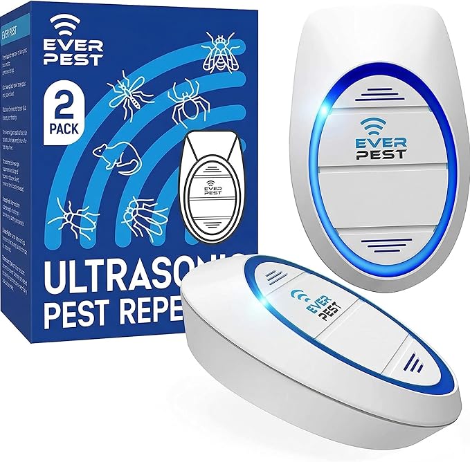 Ultrasonic Pest Control Repeller (2-Pack) Plug in Flea Rat Roach Mosquito Cockroaches Rodent Spider Scorpion Fruit Fly Insect Indoor Plug Getter Robo Caminho 1