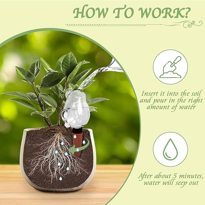 2 Pack Self Watering Spikes, Indoor Plant Watering Globes, Frog Shape Automatic Irrigation Spikes,Plant Watering Devices(Transparent)