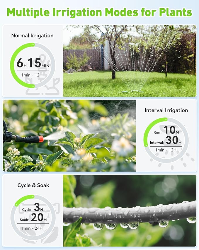 RainPoint WiFi Water Timer for Garden Hose with Brass Inlet,Blue