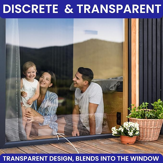 50 Window Fly Traps Sticky Non-Toxic Clear Fly Paper Indoor for Home. No Mess Flies Window Sticky Traps Bug Flies Strips Indoors. Fruit and Housefly Trap Indoor Flypaper Tape Gnat Catcher Killer.