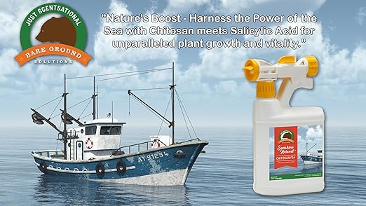 Trident’s Pride Chitosan with Salicylic Acid – Plant Growth & Defense Booster | 32oz with Hose-End Sprayer | Enhances Root Development, Strengthens Immunity & Increases Stress Resistance