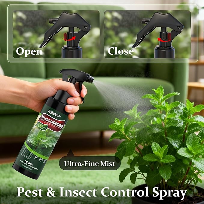 Peppermint Oil Pest & Insect Control Spray-Peppermint Oil Spray for Rodents,Natural Spray for Spiders, Ants, Roaches, and More-Plant-Based,Use for Home-300ml