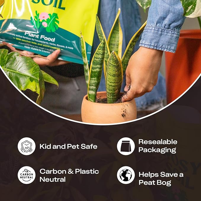 Rosy Soil Plant Food - Microbially Active Fertilizer for Houseplants, Herbs, Flowers – Enriched with Biochar, Kelp, and Worm Castings – Organic Food for Healthy Growth – 4 Quarts