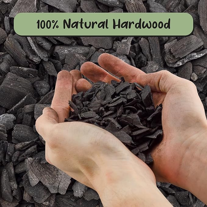 Soil Sunrise Horticultural Charcoal for Indoor Plants (2 Quarts) Hardwood Soil Additive for Orchids, Terrariums, and Gardening