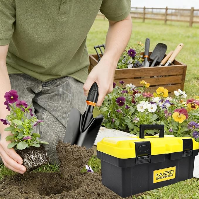 9-Piece Premium Garden Tool Set, Heavy-Duty Rust-Proof Gardening Kit with Ergonomic Handles, Waterproof Repotting Mat & Storage Case, Perfect Gardening Gifts for Women, Men and Plant Lovers
