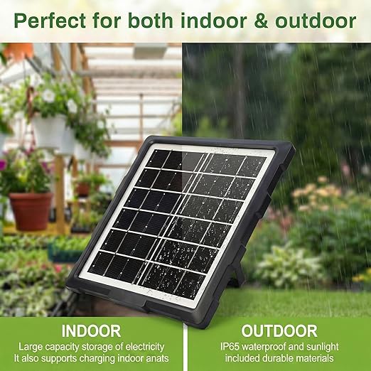 50FT Solar Automatic Drip Irrigation Kit System, Smart Self-Watering System with USB Charging for Outdoor Indoor Use, 2200mAh Automatic Watering System Supports 15 Pots for Garden, Balcony & Patio