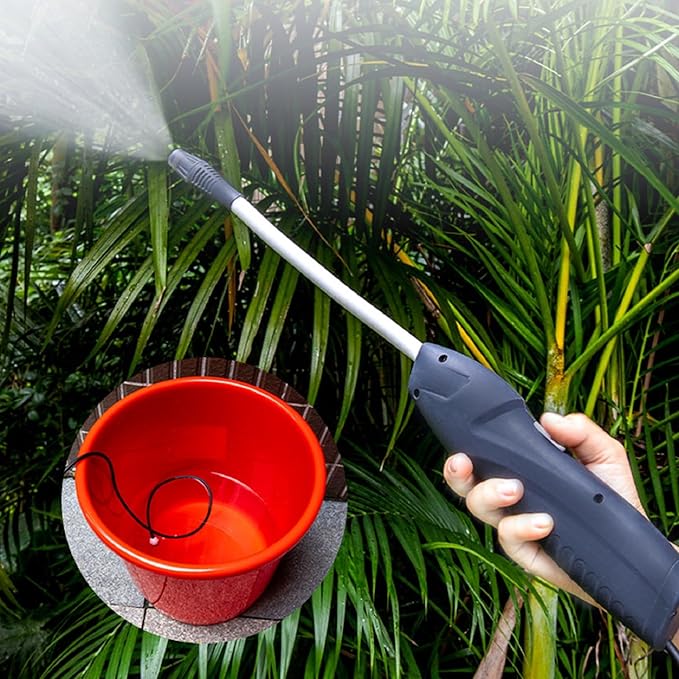 Electric Sprayer, 500mAh Battery Powered Garden Sprayer, Bendable Adjustable Nozzle, Comfort Handle with 6.6ft Tube, Automatic Handheld Gardening Tools for Watering