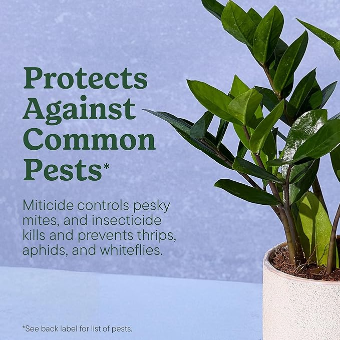 Miracle-Gro Plant Care Leaf Protect and Shine, 4-in-1 Insecticide, Miticide, Fungicide and Leaf Shine Spray for Indoor Plants, 8 fl. oz., 2-Pack
