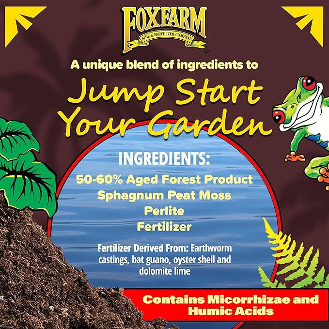 FoxFarm Happy Frog Potting Soil, 2cu ft - for Indoor/Outdoor Container Plants - Contains Mycorrhizae and Humic Acids
