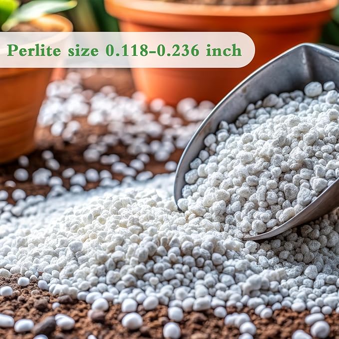 Organic Perlite for Plants, Enhances Soil Drainage and Aeration, Perfect Perlite for Plants Indoor & Outdoor, Horticultural Perlite for Gardening, Perfect for Potting Mixes, 1QT