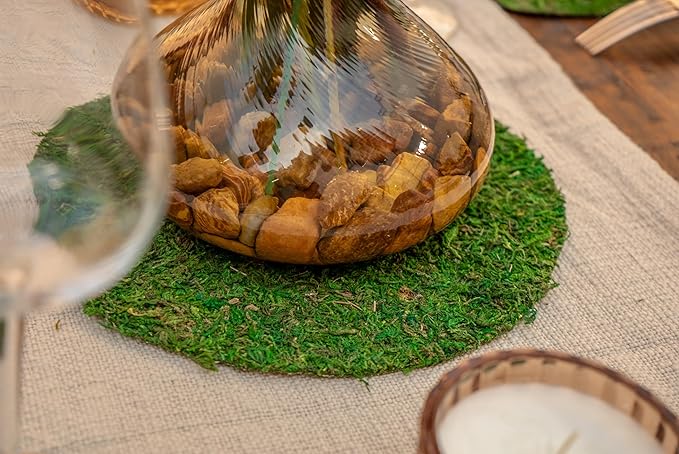 SuperMoss Topper Preserved Green Mountain Moss with Mesh Backing | Indoor Plant Cover for Flowerpots, Orchid Pots, Succulent Soil, Terrariums, and Craft Décor, 3 Count