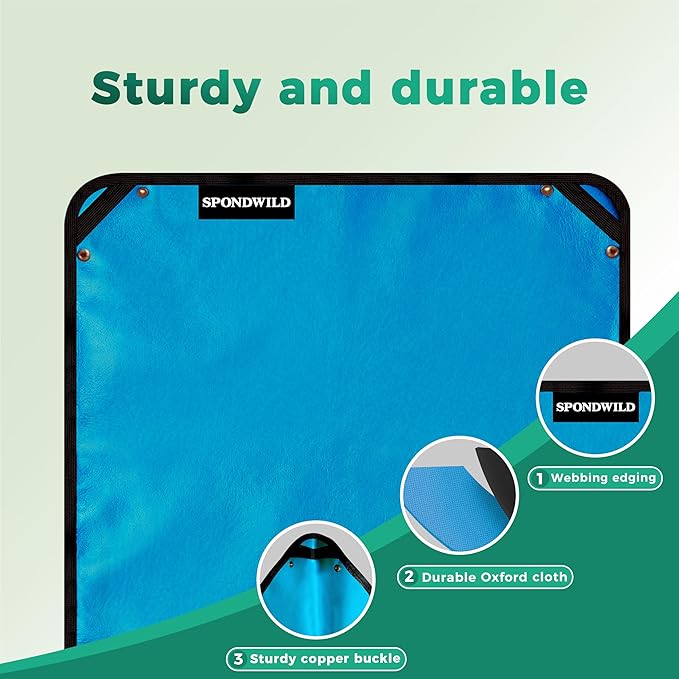 Large Plant Transplanting Mat - Thickened Waterproof Potting Mat, Succulent Gardening Mat, Portable Repotting Mat for Mess Control (PVC-Blue27 x 27")