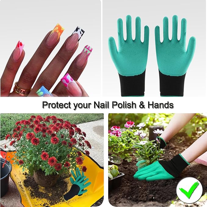 39"x30" Orange Thickened Repotting Mat for Plant Transplanting, Waterproof Tray for Potting Soil Mess Control, Portable Gardening Mat with Protective Gloves, Best Gift for Gardeners