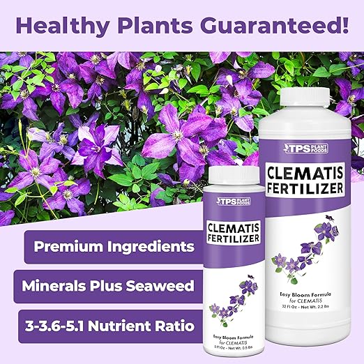 Clematis Fertilizer – Liquid Plant Food for More Blooms, Stronger Vines & Vibrant Flower Color, 32 oz