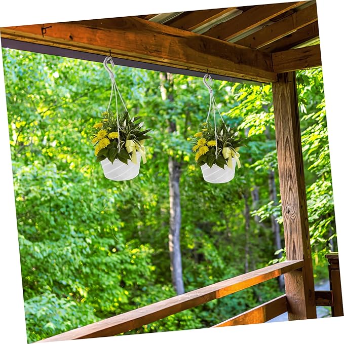Veemoon Versatile Hanging Pots 3pcs Plastic Chlorophytum Planter Simple Design for Balcony Ceiling or Table for Air Plants Chlorophytum and Home Decor