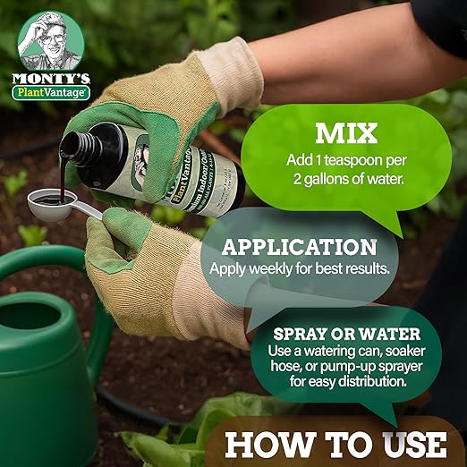 PlantVantage Premium Indoor and Outdoor Plant Food – NPK Fertilizer (4-15-12) with Zinc & Iron, Liquid Fertilizer for Vegetables, House Plant, & Trees - Indoor and Outdoor Plant Fertilizer – 8 oz
