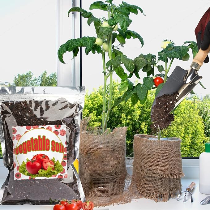 Doter Organic Vegetable Soil Mix 1qt, Indoor Plants Potting Mix for All Potted Vegetable Like Tomatoes Lettuce Bell Peppers, Grow Healthy houseplants Indoors