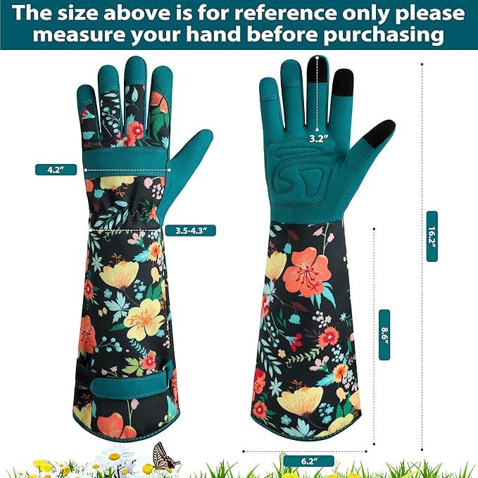 Gardening Gloves for Women Long Sleeve Garden Gloves Ladies Light Protective Gloves for Yard & Outdoor Work