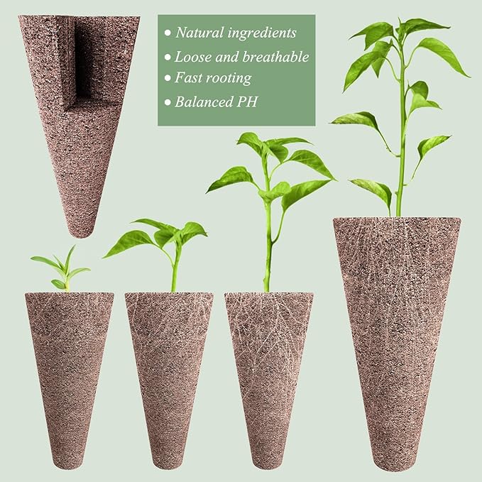 Tigvio 125 Piece Hydroponic Pods Kit: Grow Anything with 50 Grow Sponges, 12 Baskets, 12 Domes, 50 Labels, 1 Tweezer - Compatible with All Hydroponics Brands