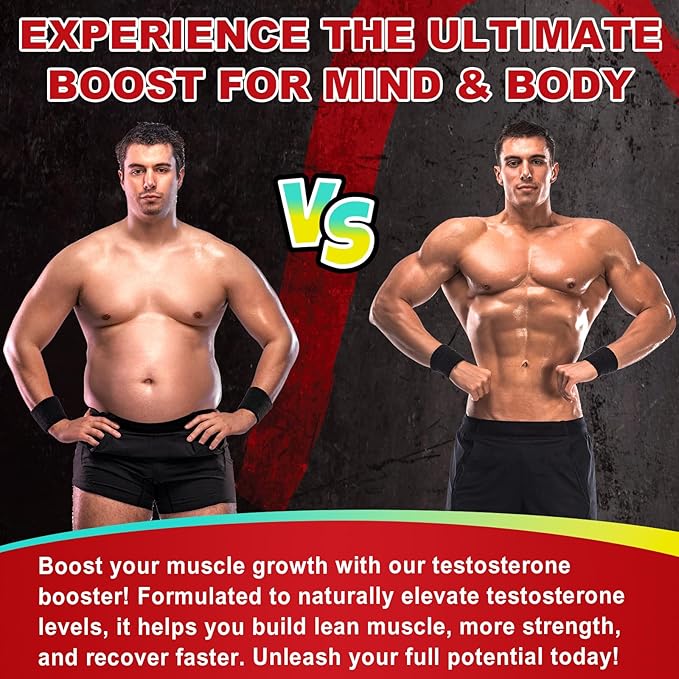 Testosterone Supplement for Men - Testosterone Booster for Men, 4X Strength Male Enhancing Supplement with Turkesterone, Zinc, Ashwagandha, Maca Root for Workout, Muscle Builder, Energy - 60 Capsules