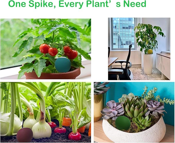 4 Pcs Self-Watering Terracotta Watering Spikes for Outdoor Plants,Ollas Plant Watering Globes for Garden,Raised Bed Potted Plants,Large 15 Oz for Vacation,Indoor and Outdoor Use