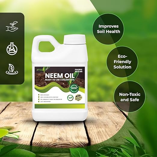 Ready-to-Use Neem Oil Concentrate, Unscented - 100% Organic, High Azadirachtin Content, Just Add Water (16 oz)