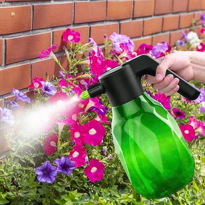 Electric Plant Sprayer - 2L Indoor Watering Can, Rechargeable Battery Spray Bottle, Automatic Plant Mister | Multipurpose Pump Sprayer for Lawn Garden Yard Grass Car Flower Vegetable Care