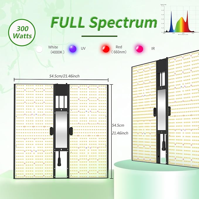 FARMLITE Grow Light for Indoor Plants Grow Light Full Spectrum Led Grow Lights Growing Lamp Daisy Chain Dimmable (300Watts)