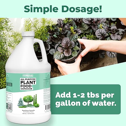 Plant Food Outdoor – Liquid Plant Fertilizer for All Plants, Vigorous Growth & Strong Roots, 1 Gallon