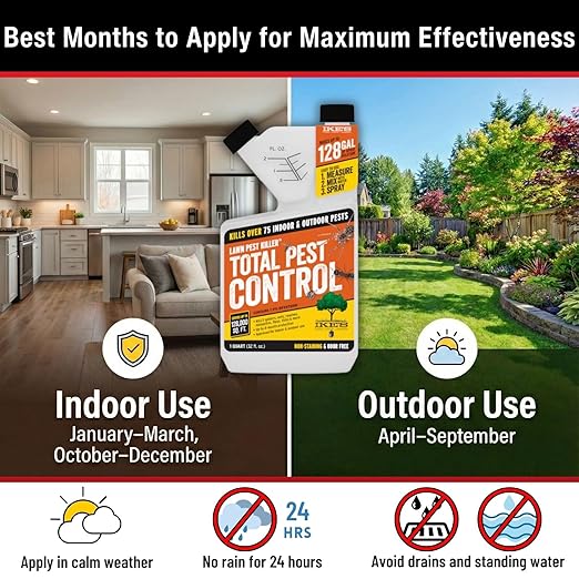 Ike's Pest Control Concentrate - 7.9% Bifenthrin, Indoor/Outdoor Insect Killer - Quart - Liquid