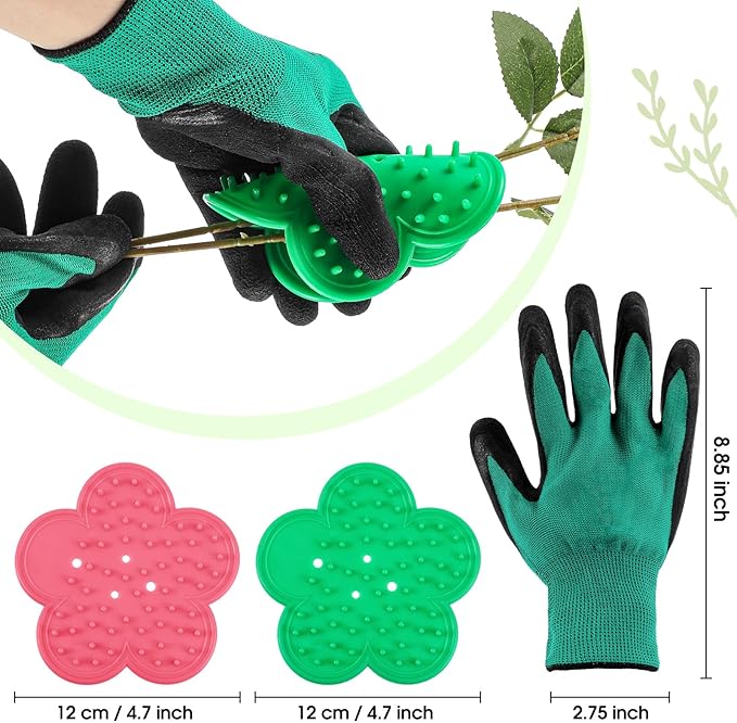 WILLBOND Floral Arrangement Kit, Valentine Rose Thorn Stripper Tool Garden Pruning Shears Scissors Rose Thorn Remover Pruner Trimmer Gloves Tapes Florist Garden Tool Gift Kit for Women(Green)