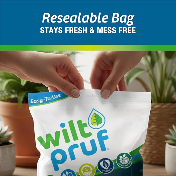 Wilt-Pruf® 5-in-1 Soil Booster + Plant Food | Grow Healthier Stronger Plants, Flowers, Vegetables | Feeds | Builds Roots | Builds Soil | Refresh Potting Mix | Improves Moisture Retention (2 lb Bag)