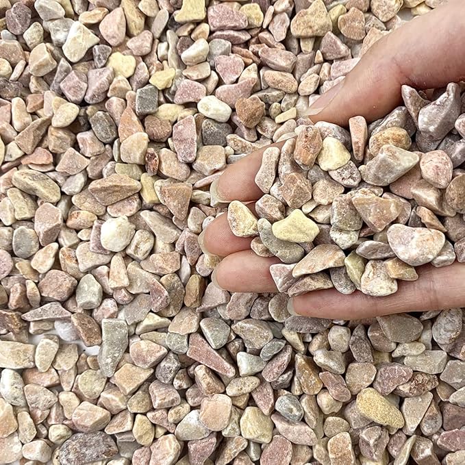 FANTIAN 2 lbs Pea Gravel - 3/8 Inch Small Pebbles Rocks for Indoor Plants, Succulents, Cactus, Fish Tank, Terrarium, Landscaping and Decorative Stones(32 oz, 6-9 mm)