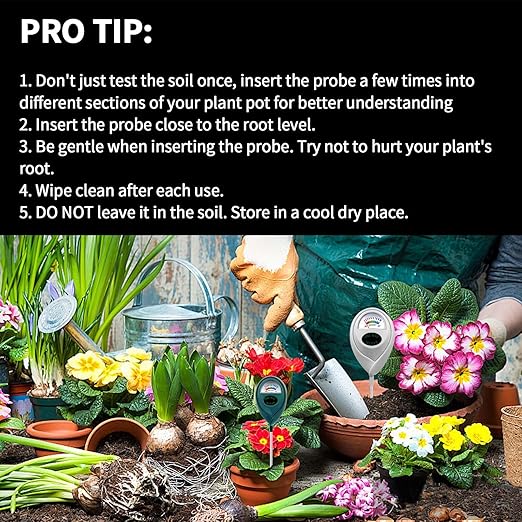 Plant Moisture Meter Soil Moisture Sensor Meter Water Monitor Hygrometer Plant Water Meter [Green + White] Soil Moisture Meter for Gardening, Farming, Plants