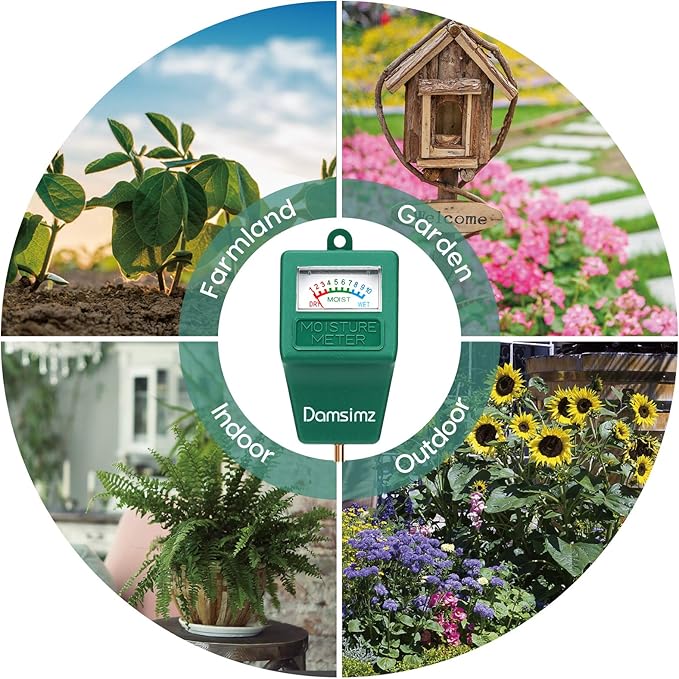 Soil Moisture Meter, Plant Moisture Meter, Plant Water Meter Hydrometer for Plants Care, Gardening, Farming, Indoor and Outdoor Plants, No Battery Needed