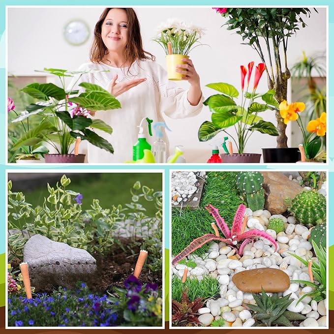 Relaxweex 12 Pcs Water Sensor Ceramic Worm The Potting Shed Worm Water Sensor Plant Decoration Moisture Monitor Gardening Houseplant Humidity Meter Fun Gardening Gift for Your Potted Plant (4 Inch)