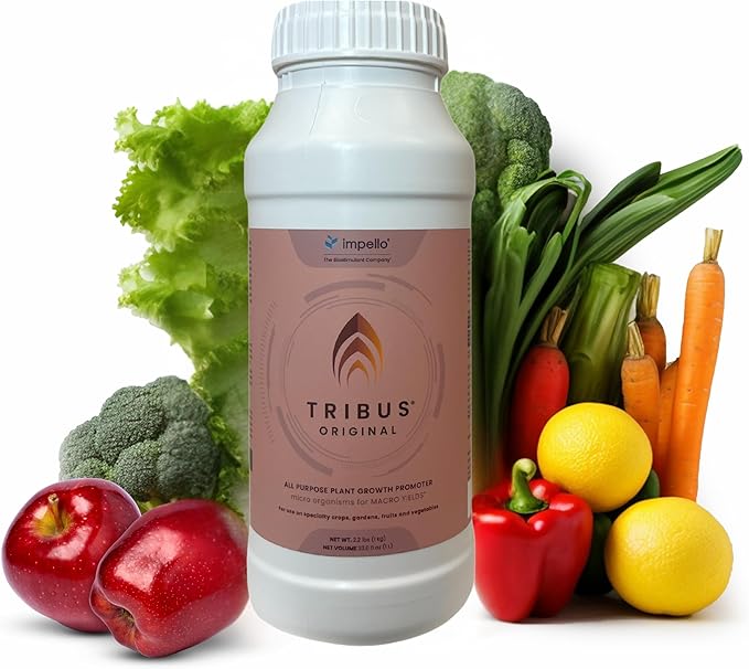 Tribus Organic Microbial Inoculant – Root Booster for Plants, Increases Plant Yield, Root Growth, Flower & Fruit Quality. Bloom Booster. Visible Root Growth in 24Hrs. Packaging May Vary. 33.8 oz