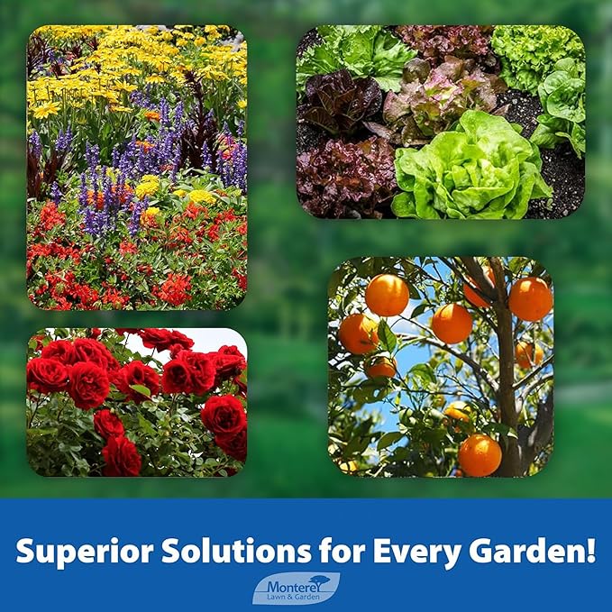 Monterey Fruit Tree & Vegetable Systemic Soil Drench Bundled with Garden Measure Spoon, Apply Once for Season Long Control, Imidacloprid Systemic Insecticide - 1 Gallon
