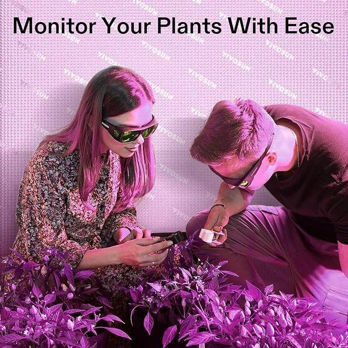 VIVOSUN Indoor Hydroponics LED Grow Room Glasses with Glasses Case