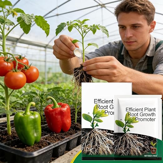 Rooting Powder, Concentrated Plant Propagation Booster, Root Growth Powder for Cloning and Seedlings, Promotes Healthy Root Development for Trees, Houseplants, Flowers, Potting Mix, Compost, Lawns, Ga