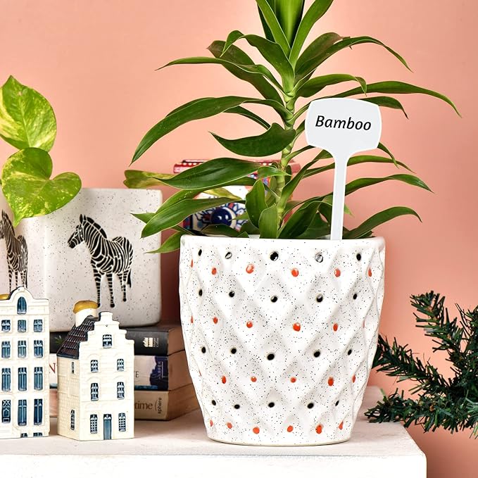 KINGLAKE GARDEN 50 Pcs White Large Tall Plant Labels,11.1 inch Outdoor Garden Plant Labels Waterproof Sturdy Nursery Garden Tags,Plant Markers for Vegetable Plants,Fruits,Flowers
