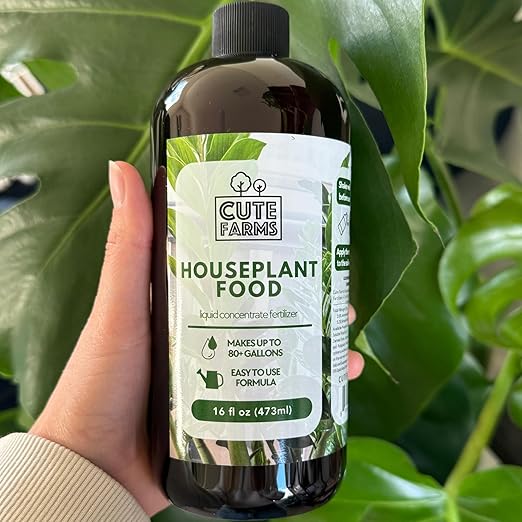 Houseplant Food 16oz Concentrated Fertilizer for Pothos, Monstera and More - All Purpose Indoor Plant Food - Makes up to 80+ Gallons - Cute Farms
