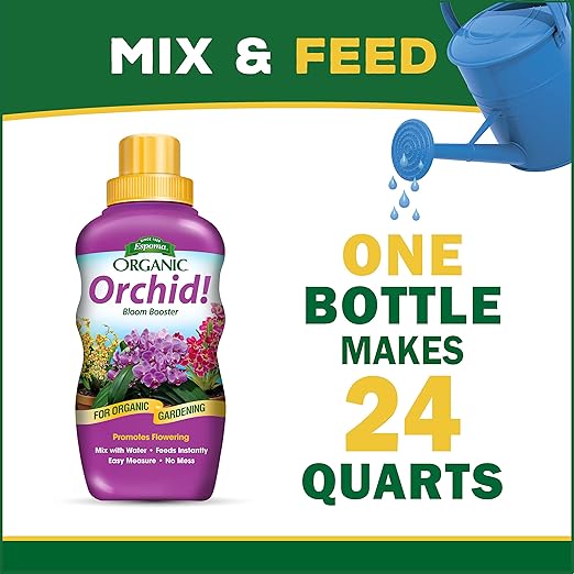 Espoma Organic Orchid! 8-Ounce Concentrated Plant Food – Plant Fertilizer Bloom Booster for All Orchids and Bromeliads. Ideal for Phalaenopsis, Dendrobium, and Other Types of Orchids - 2 Pack