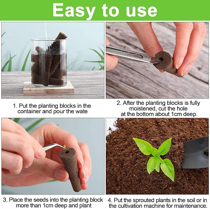 Chumia 200 Pcs Hydroponics Grow Sponges Replacement Growth Sponges Root Plugs Pods Kit for Indoor Hydroponic Garden Patio Lawn Plant Growth System Seed Starting Accessories