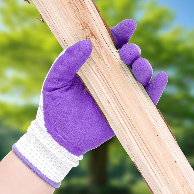 Gardening Gloves for Women Thorn Proof, Ladies Garden Gloves, Breathable Rubber Coated Yard Work Gloves