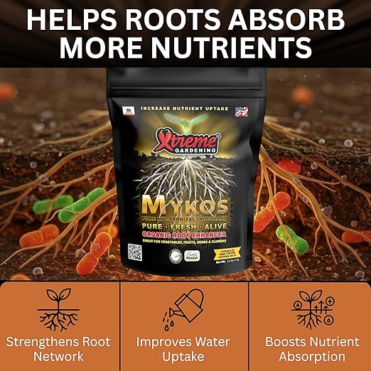 Xtreme Gardening Mykos 20 lb – Mycorrhizal Fungi Root Stimulator for Plants – Organic Root Booster for Stronger Roots, Bigger Growth & Higher Yields – Mycorrhizae for Vegetables, Flowers & Trees
