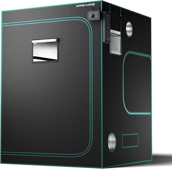 MARS HYDRO 5x5 Advanced Grow Tent, 60"x60"x80" High Reflective Mylar 1680D for Hydroponics Indoor Plant Growing, with Observation Window,Floor Tray and Smooth Zipper for TS3000/FC6500/FC-E6500/FC8000