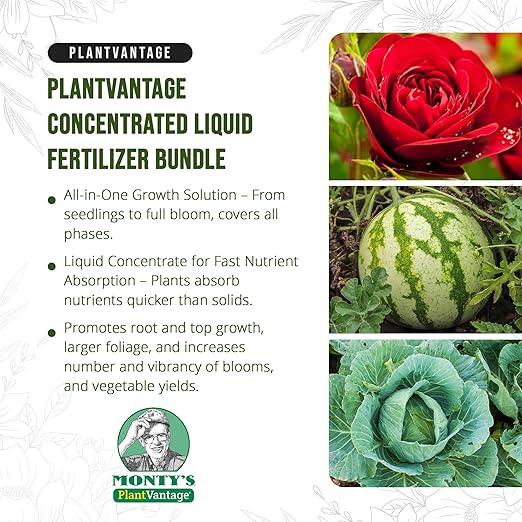 PlantVantage Concentrated Plant Fertilizer Bundle – Liquid Plant Food and Fertilizer for Strong Roots, Stems, and Larger Leaves – Root & Bloom, Indoor/Outdoor, and Premium Growth – 3-Pack, 8 oz Each