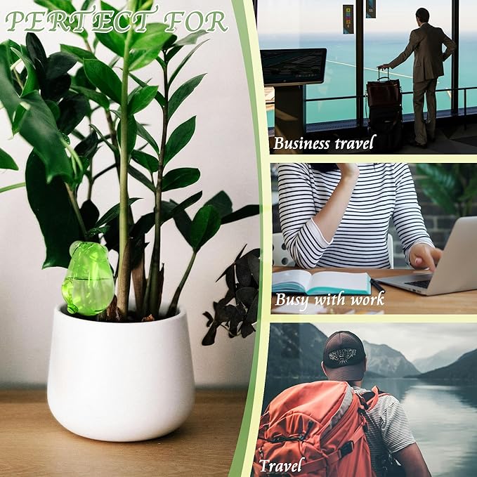 2 Pack Self Watering Spikes, Indoor Plant Watering Globes, Frog Shape Automatic Irrigation Spikes,Plant Watering Devices(Green)