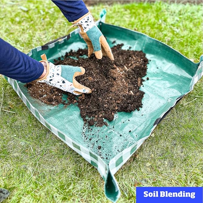 DURASACK 26"x26" Water-Resistant Repotting Mat – Indoor Plant Transplanting, Soil Change & Gardening Mess Control, Gray